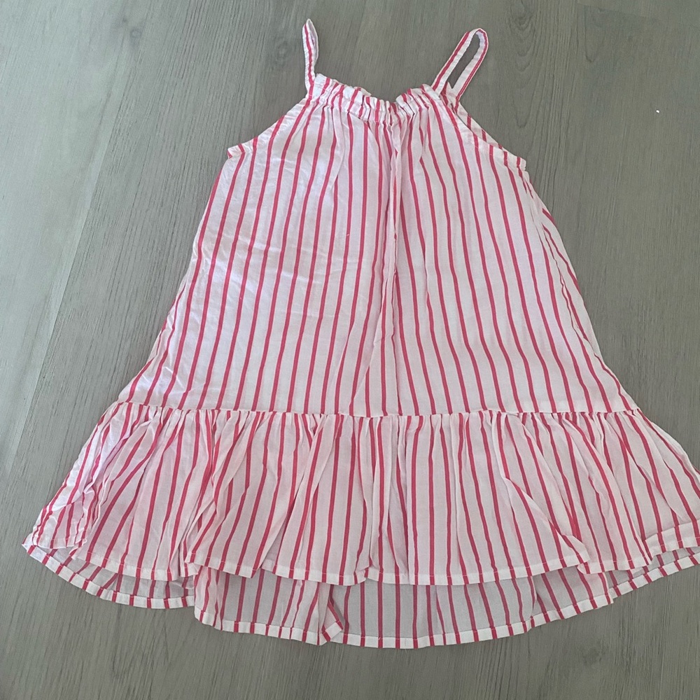 Janie and Jack Pink and White Striped Ruffle-Hem Girls' Nightgown